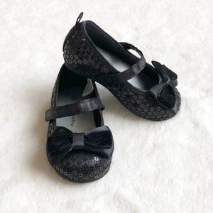 Black Sequin Mary Jane Dress Shoes